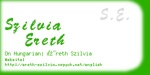 szilvia ereth business card